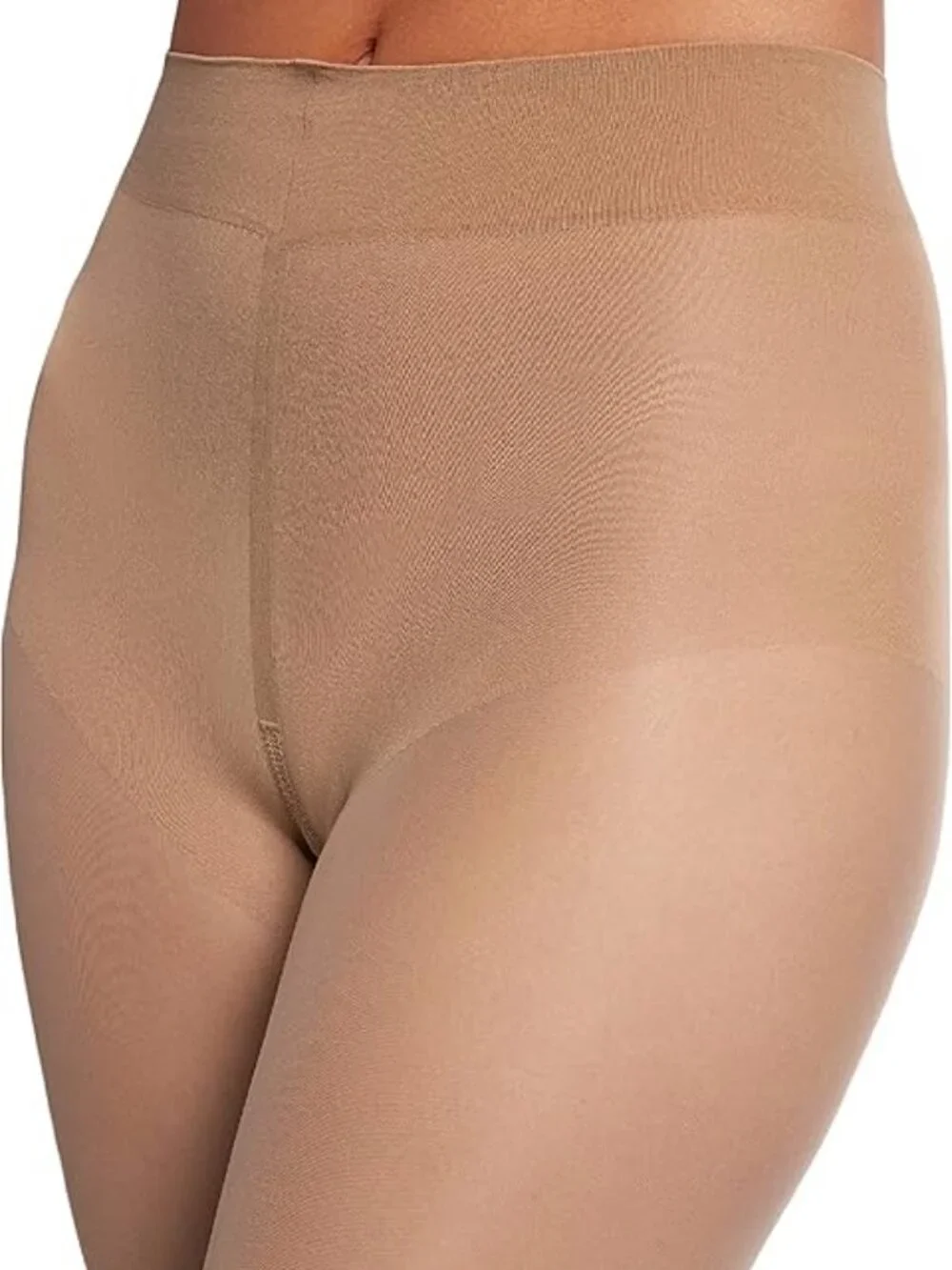$65 Wolford Pure 10 Tights Gobi Caramel Sheer Nude Matte Invisible Seamless XS